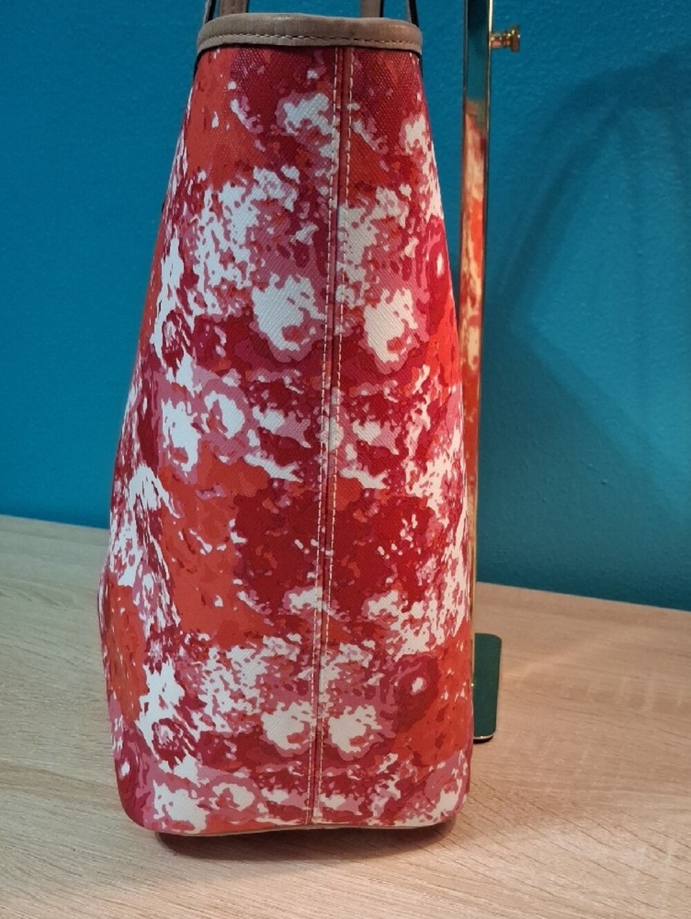Coach Peyton Red & Pink Floral Print Tote - Picture 3 of 15